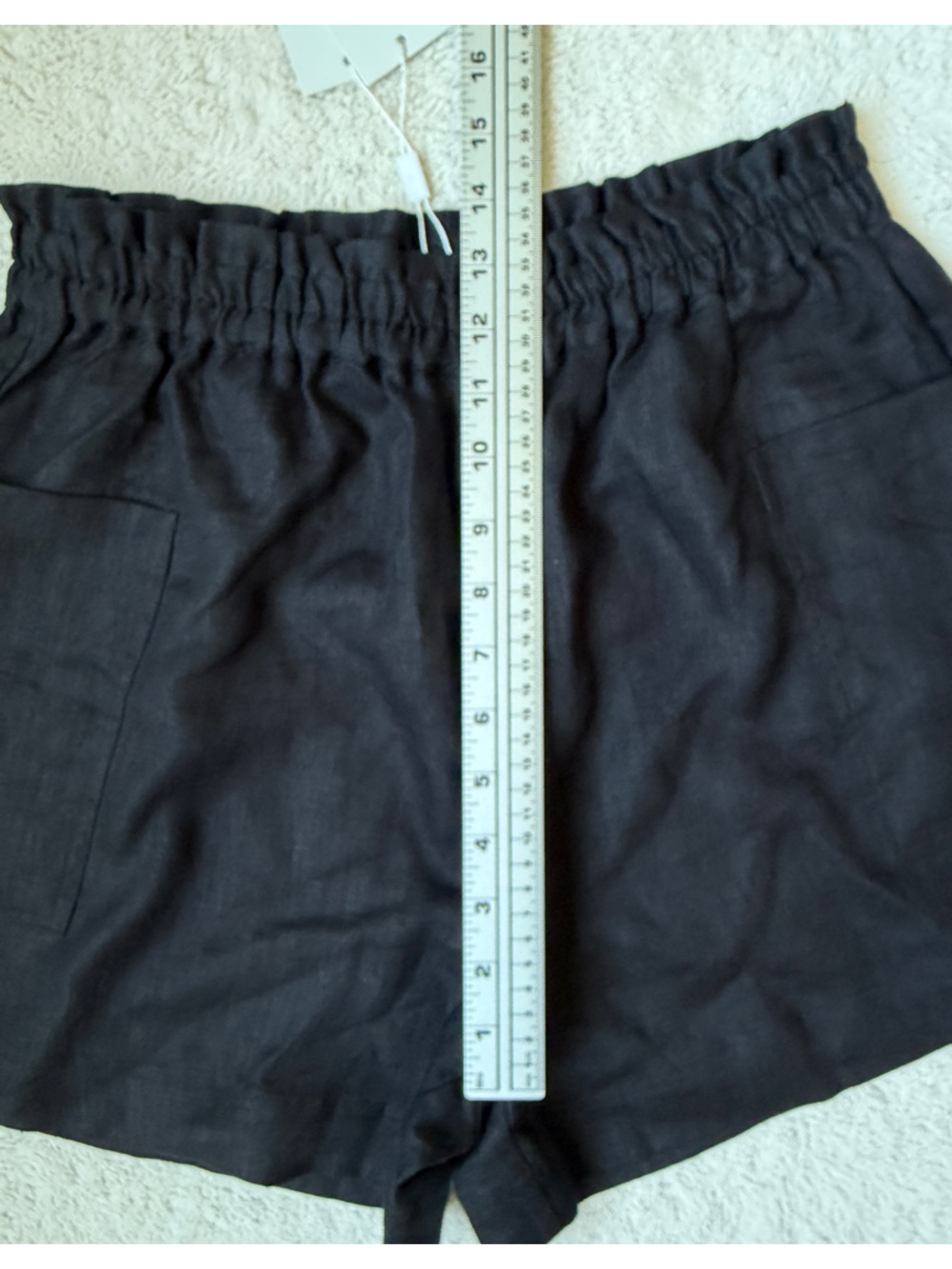 NWT Rails Black Linen Paperbag Women's Shorts Size Medium - Picture 5 of 9